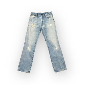 Vintage 70s Sedgefield Jeans 33x32 Made USA Distressed Light Wash Denim